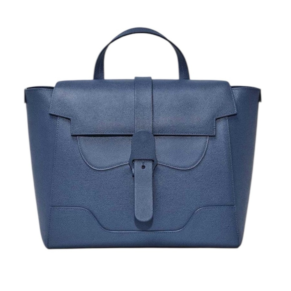 Senreve Navy Blue leather 3 way Handbag retail $845